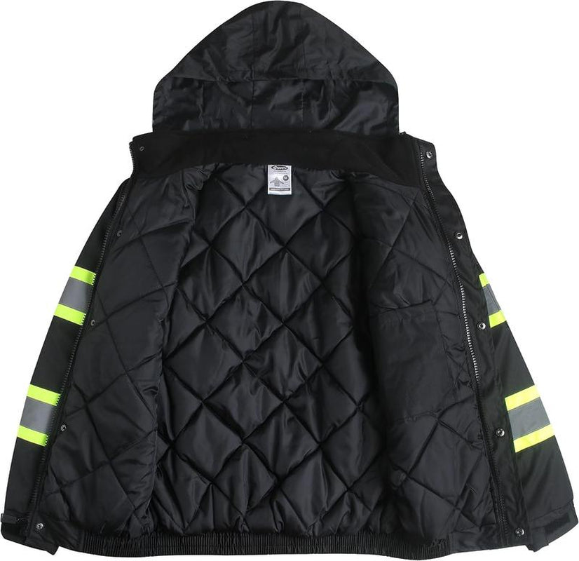 High Visibility Reflective Jackets for Work, Waterproof Class 3 with Pockets, Mens Work Construction Coat for Cold Weather Safety Jacket