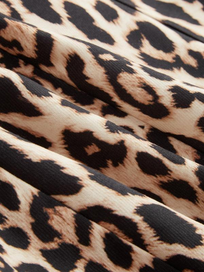 YOZY Women'S Leopard Print Double Button Lapel Blazer Jackets, Elegant Long Sleeve Outerwear for Work Office Business, Ladies Clothes for All Seasons, Fall & Winter Clothes