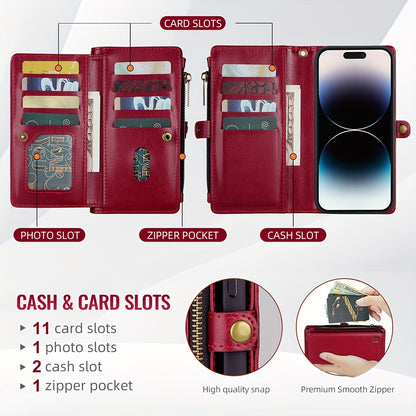 Wallet Zipper Magnetic Handbag Phone Case For IPhone 11 12 13 14 15 Pro Plus ProMax