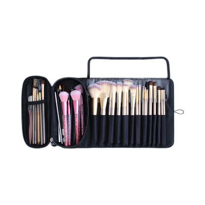 Large Capacity Makeup Brush Organizer Bag - Multi-Functional Korean Style Portable Cosmetic Pouch for Students