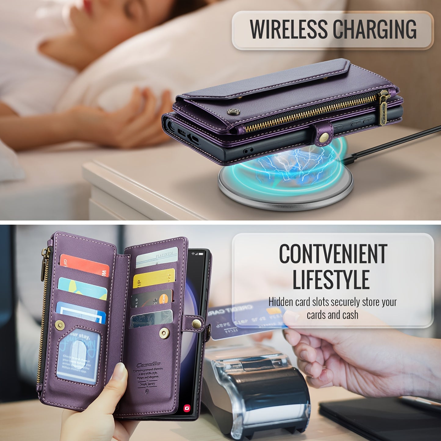 New Wallet Phone Case Wrist Shoulder Strap Lanyard Flip Magnetic Clasp Card Holder Kickstand Women Small Crossbody Handbag For Samsung Galaxy Note10+ 20 S24 S23 S22 S21 S20 S10 Plus Ultra FE Coin Purse A01 A04 A12 A13 A14 A22