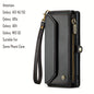 New Wallet Phone Case Wrist Shoulder Strap Lanyard Flip Magnetic Clasp Card Holder Kickstand Women Small Crossbody Handbag For Samsung Galaxy Note10+ 20 S24 S23 S22 S21 S20 S10 Plus Ultra FE Coin Purse A01 A04 A12 A13 A14 A22