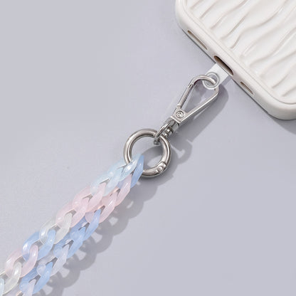 1pc Color Acrylic Cross-body 120cm/ 47.24inch Chain Phone Case Jewelry Pendant Shoulder Strap Chain