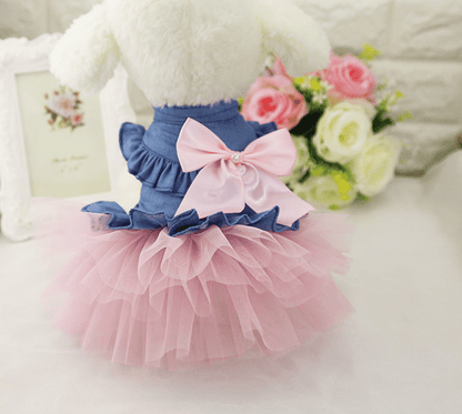 Cute Dog Dress with Mesh Design