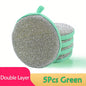 5/10pcs Double-Sided Dishwashing Sponges for Pots and Pans - Effortless Kitchen Cleaning with Durable Polyester Sponges