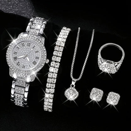 1 Piece Of Ladies' Quartz Watch And 6 Pieces Of Jewelry