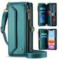 Long Lanyard PU Flip Leather Phone Case For IPhone 15 14 13 12 11Pro Max Mini XR XS 8 7 Plus SE 2022 Zipper Wallet Card Bags Cover