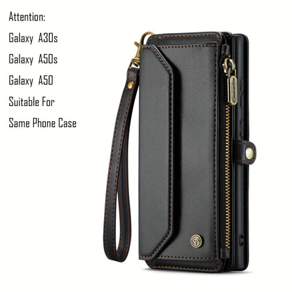 New Wallet Phone Case Wrist Shoulder Strap Lanyard Flip Magnetic Clasp Card Holder Kickstand Women Small Crossbody Handbag For Samsung Galaxy Note10+ 20 S24 S23 S22 S21 S20 S10 Plus Ultra FE Coin Purse A01 A04 A12 A13 A14 A22