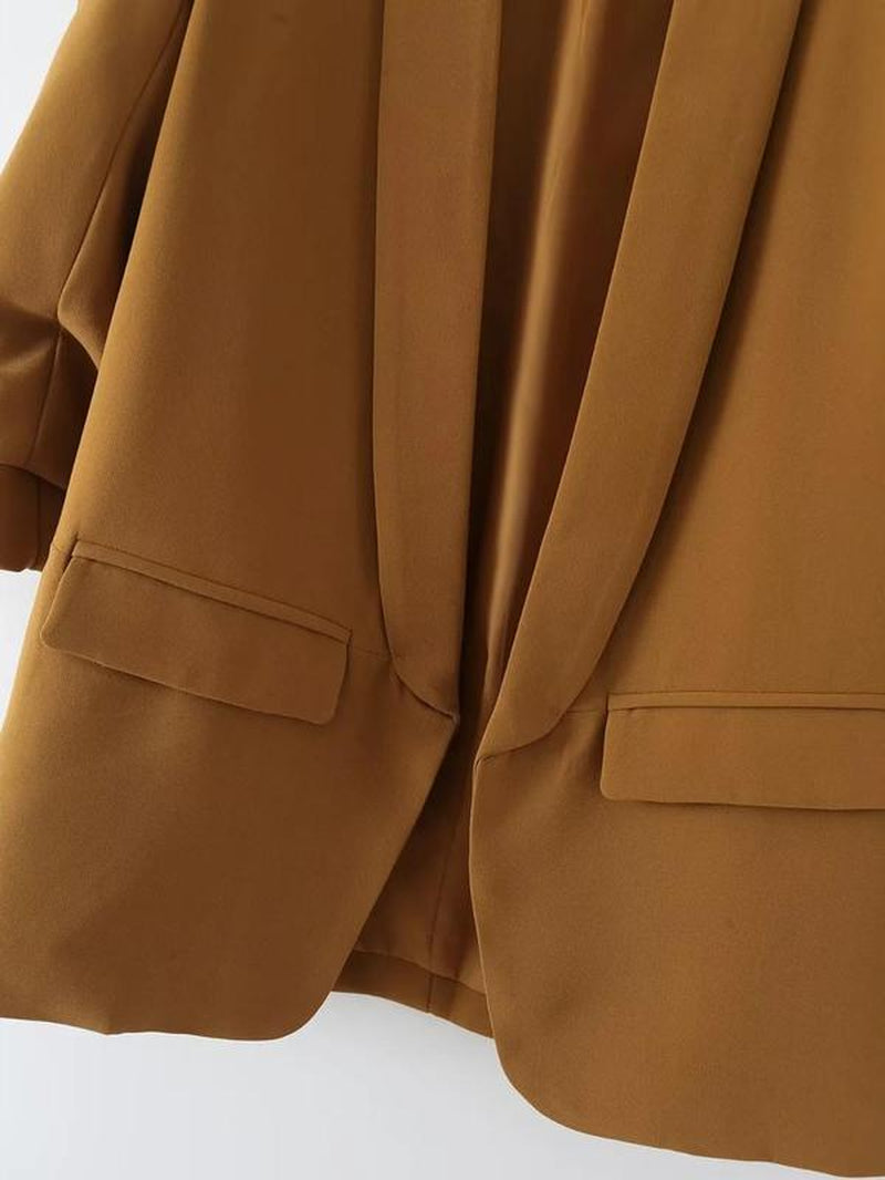 Women'S Solid Long Sleeve Shawl Collar Blazer, Elegant Formal Blazer for Work Office Business, Ladies 2024 Fall Clothes, Womenswear