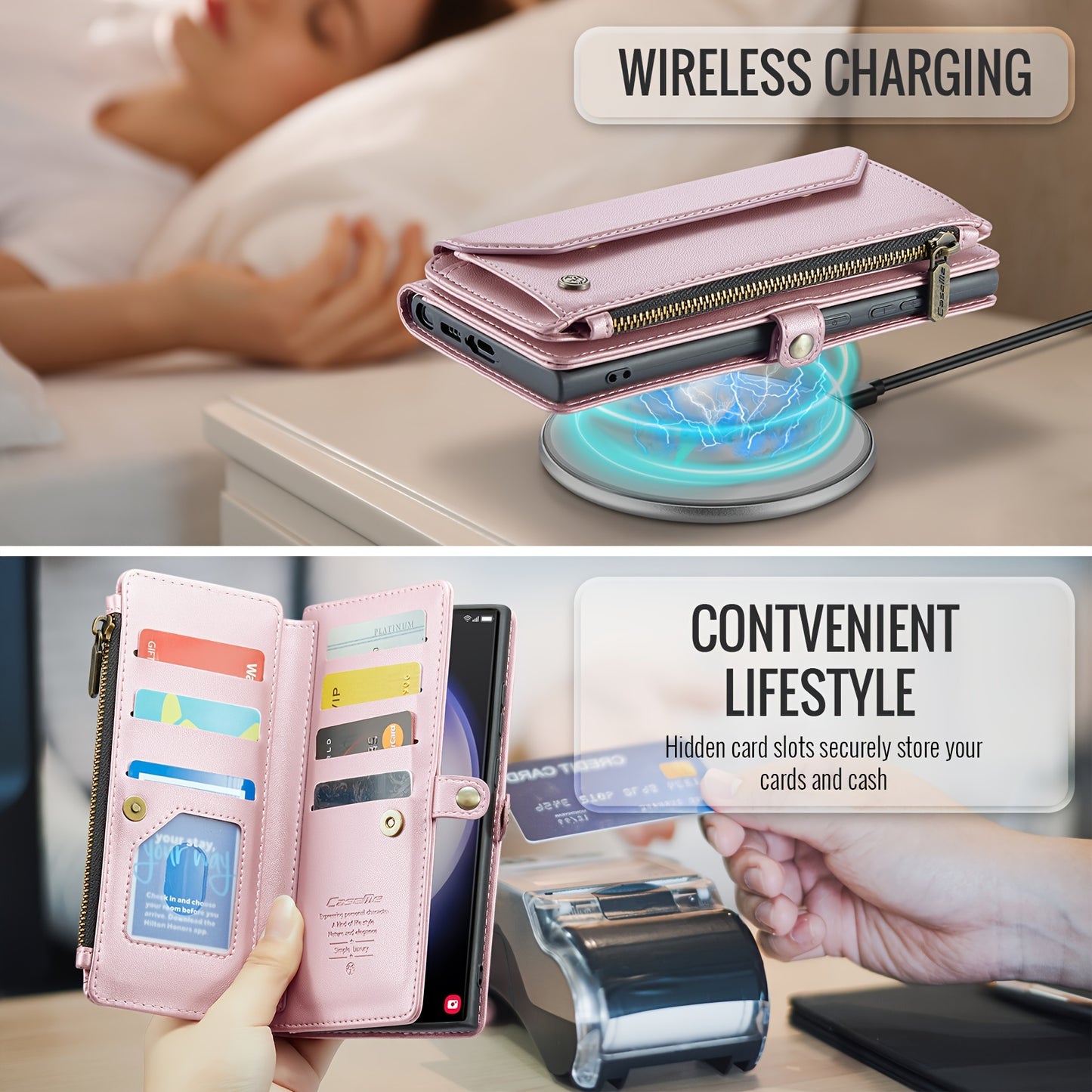 New Wallet Phone Case Wrist Shoulder Strap Lanyard Flip Magnetic Clasp Card Holder Kickstand Women Small Crossbody Handbag For Samsung Galaxy Note10+ 20 S24 S23 S22 S21 S20 S10 Plus Ultra FE Coin Purse A01 A04 A12 A13 A14 A22