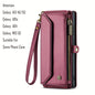 New Wallet Phone Case Wrist Shoulder Strap Lanyard Flip Magnetic Clasp Card Holder Kickstand Women Small Crossbody Handbag For Samsung Galaxy Note10+ 20 S24 S23 S22 S21 S20 S10 Plus Ultra FE Coin Purse A01 A04 A12 A13 A14 A22