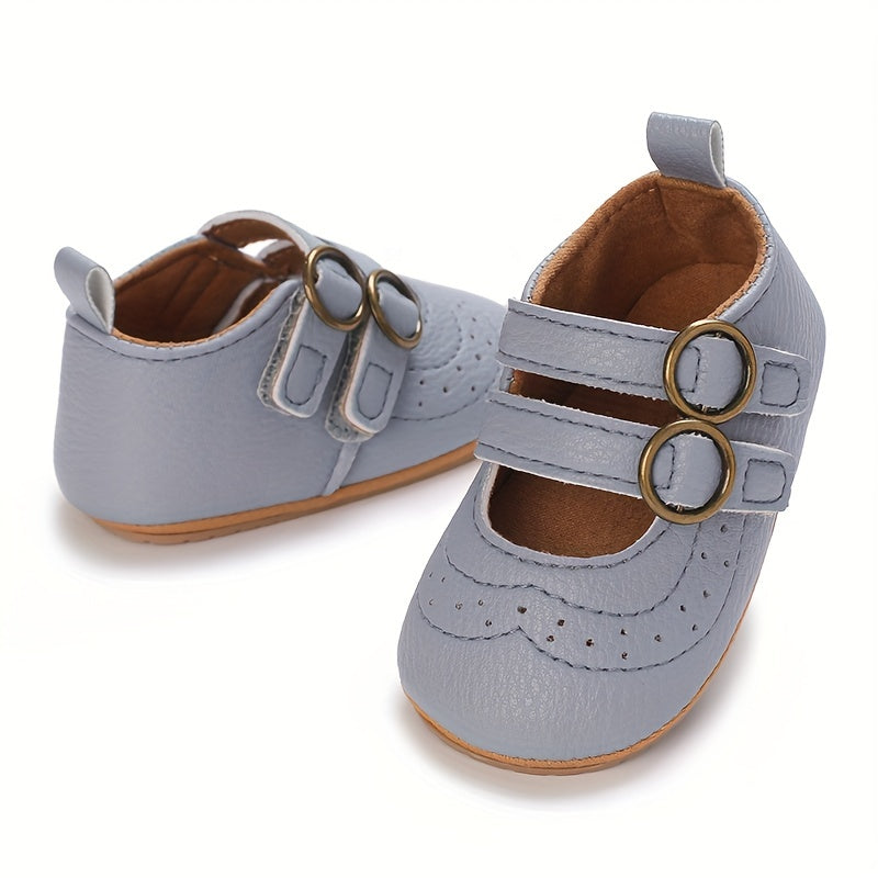 Baby Girl Shoes Mary Jane Flats Soft Sole Non-slip Hook And Loop Fastener Princess Shoes Toddler Shoes