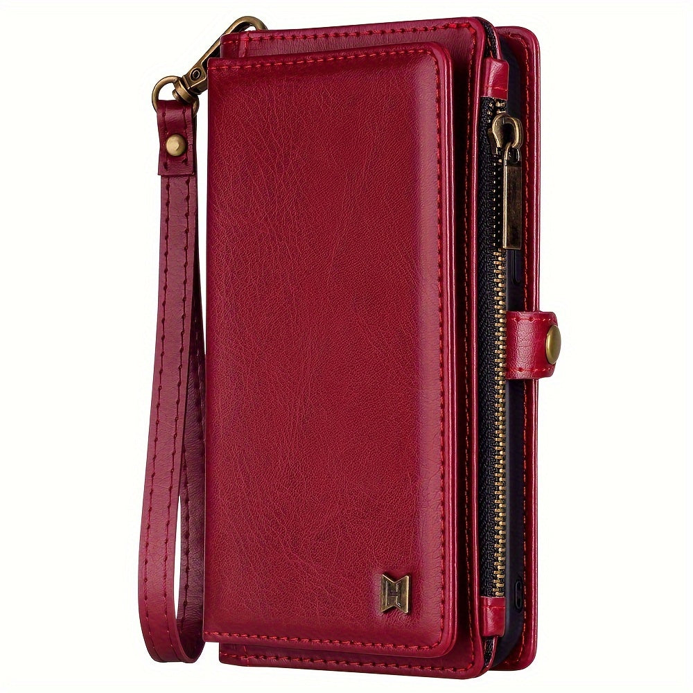 Wallet Zipper Magnetic Handbag Phone Case For IPhone 11 12 13 14 15 Pro Plus ProMax