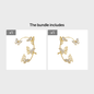 Women'S Elegant Butterfly Ear Cuffs - No-Piercing Ear Hooks, Synthetic Gemstone Accents, Everyday & Formal Jewelry for Parties, Weddings, Everyday Outfits - Non-Piercing Ear Clips for Sensitive Light Beige, Party Accessories,