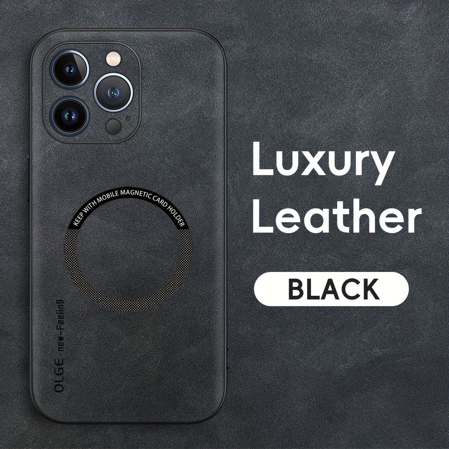 Yamba Artificial Leather Magnetic Phone Case Suitable For IPhone 15promax/15pro/15plus/15/14pro/13pro/13/12 Protective Case