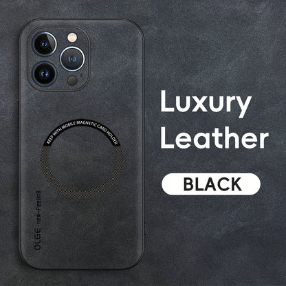 Yamba Artificial Leather Magnetic Phone Case Suitable For IPhone 15promax/15pro/15plus/15/14pro/13pro/13/12 Protective Case