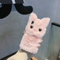 Winter Fashion Warm Cute Cat Plush Women's Phone Case Suitable For IPhone 15 Pro Max Phone Case