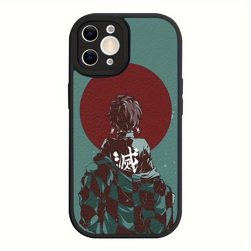 Stylish Icon Print Lambskin Phone Case - Basic Cases with Animation Design, Flexible TPU Rubber, Shockproof Protection, and Compatible with Multiple iPhone Models