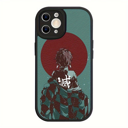 Stylish Icon Print Lambskin Phone Case - Basic Cases with Animation Design, Flexible TPU Rubber, Shockproof Protection, and Compatible with Multiple iPhone Models