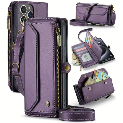 New Wallet Phone Case Wrist Shoulder Strap Lanyard Flip Magnetic Clasp Card Holder Kickstand Women Small Crossbody Handbag For Samsung Galaxy Note10+ 20 S24 S23 S22 S21 S20 S10 Plus Ultra FE Coin Purse A01 A04 A12 A13 A14 A22