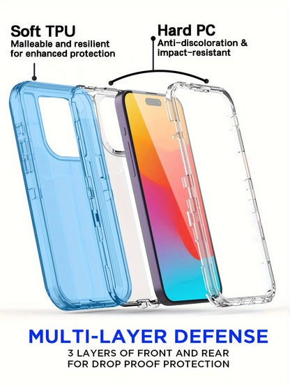 Durable Shockproof Protection With A Matte Transparent Phone Case For IPhone 6/7/8/SE2/SE3/11/12/13/14/15 Pro