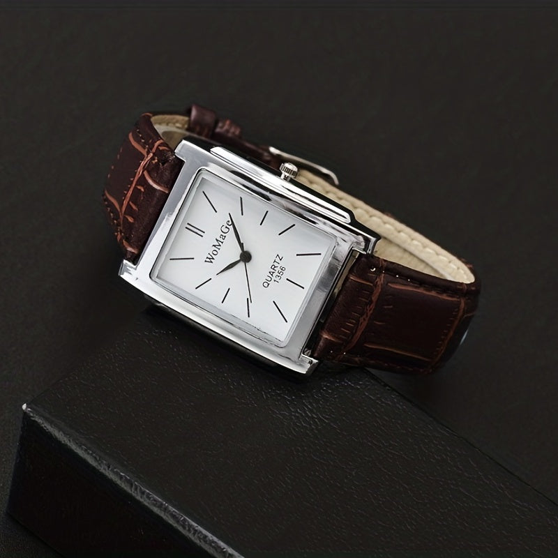 Men's Fashion Square Strap Watch Holiday Gift