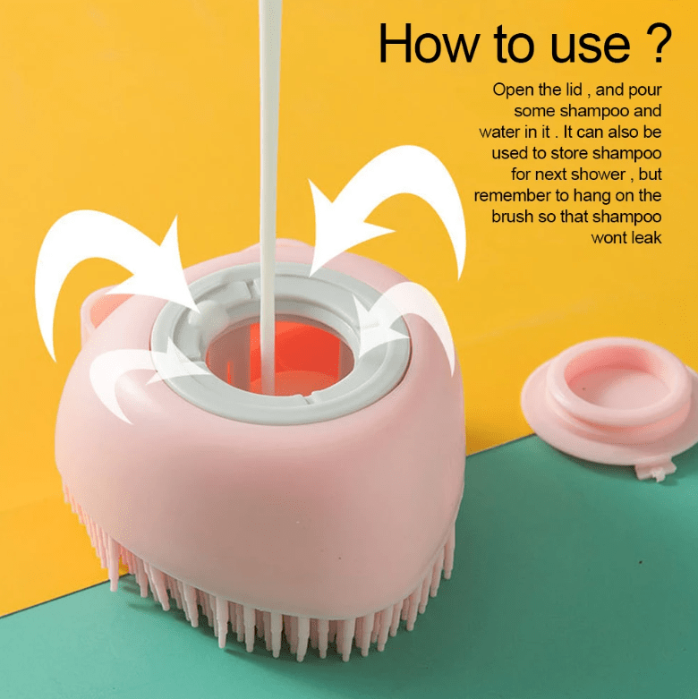 Soft Dog Brush Pet Shampoo Massager Bath Bathroom Puppycat Washing Grooming Shower Brush