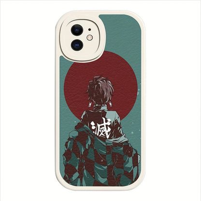 Stylish Icon Print Lambskin Phone Case - Basic Cases with Animation Design, Flexible TPU Rubber, Shockproof Protection, and Compatible with Multiple iPhone Models