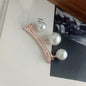1pc Fashion Pearl Fixed Collar Clip Charm Safety Pin Brooch Sweater Cardigan Clip Chain Brooch Jewelry