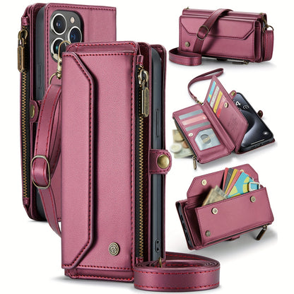 New Wallet Phone Case Wrist Shoulder Strap Lanyard Flip Magnetic Clasp Card Holder Kickstand Women Small Crossbody Handbag For Samsung Galaxy Note10+ 20 S24 S23 S22 S21 S20 S10 Plus Ultra FE Coin Purse A01 A04 A12 A13 A14 A22
