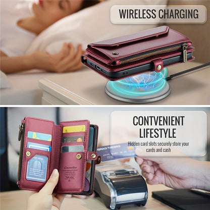 Long Lanyard PU Flip Leather Phone Case For IPhone 15 14 13 12 11Pro Max Mini XR XS 8 7 Plus SE 2022 Zipper Wallet Card Bags Cover