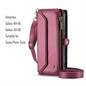 New Wallet Phone Case Wrist Shoulder Strap Lanyard Flip Magnetic Clasp Card Holder Kickstand Women Small Crossbody Handbag For Samsung Galaxy Note10+ 20 S24 S23 S22 S21 S20 S10 Plus Ultra FE Coin Purse A01 A04 A12 A13 A14 A22