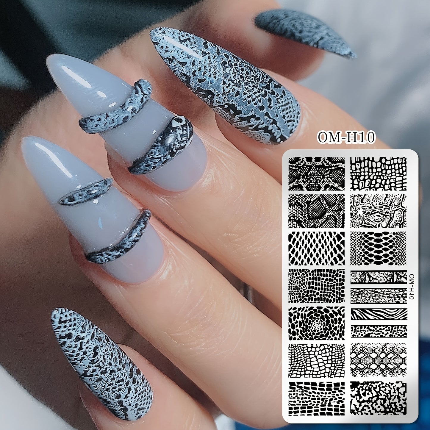 Professional Nail Transfer Tool with Nail Enhancement Templates - Odorless DIY Manicure & Pedicure System for Salon & Use, Temporary/Permanent Nail Stamping Press Plate