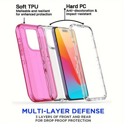 Durable Shockproof Protection With A Matte Transparent Phone Case For IPhone 6/7/8/SE2/SE3/11/12/13/14/15 Pro