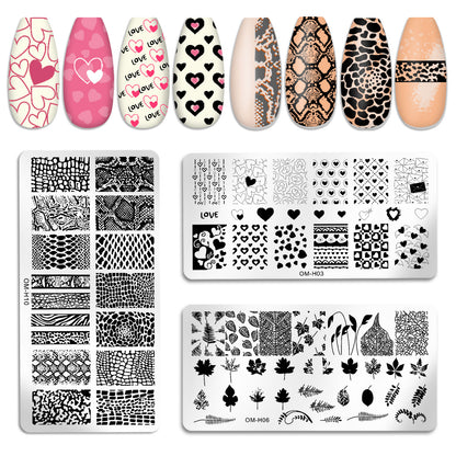 Professional Nail Transfer Tool with Nail Enhancement Templates - Odorless DIY Manicure & Pedicure System for Salon & Use, Temporary/Permanent Nail Stamping Press Plate
