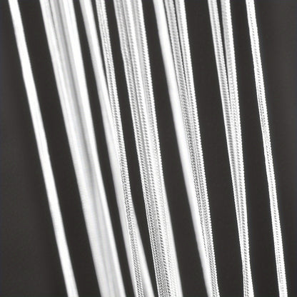 10pcs Classic Simple 925-silver-plated Snake Bone Pattern Chain For Jewelry Making Accessories Necklace Bracelet Handmade Material Art Craft