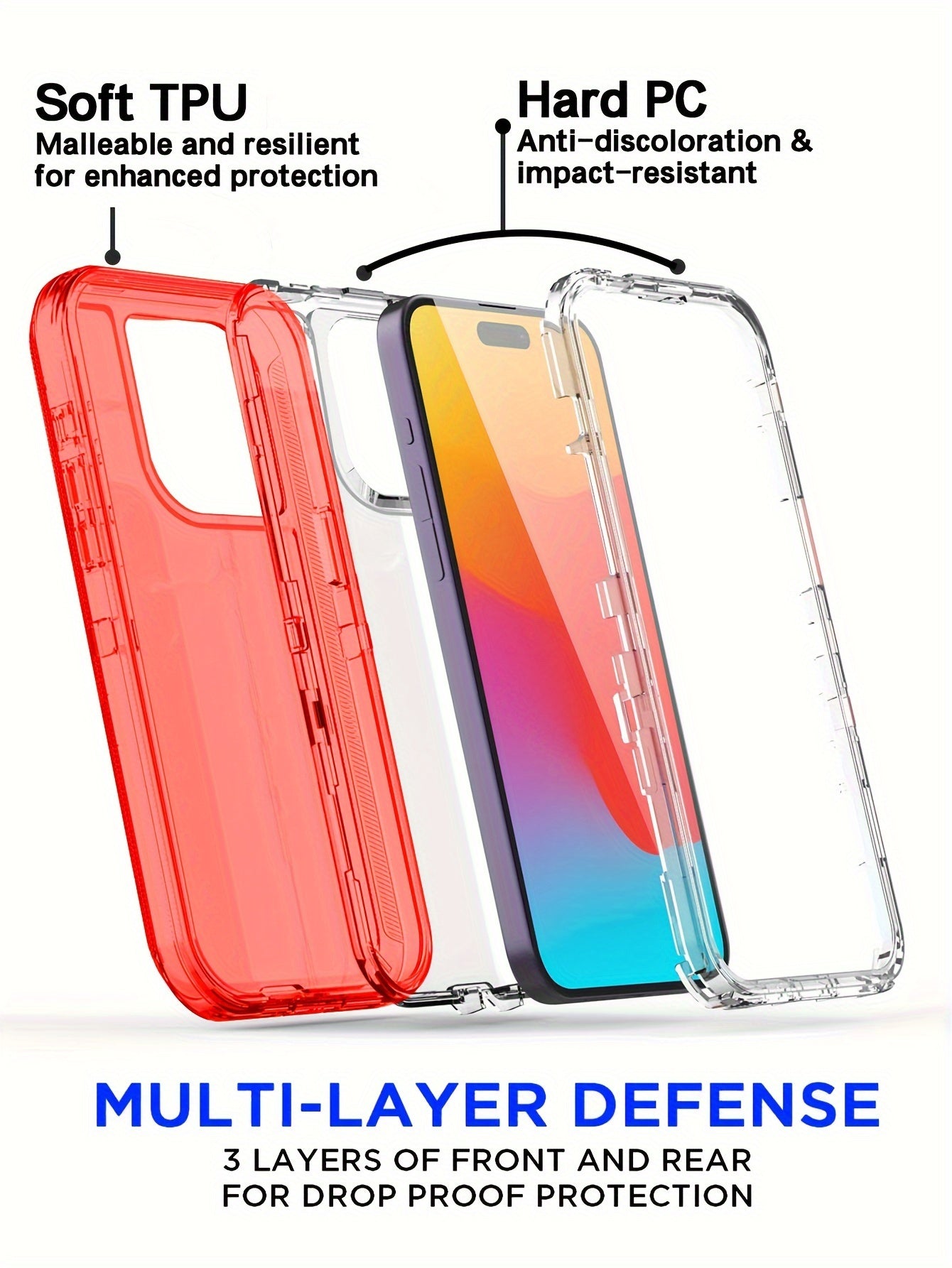 Durable Shockproof Protection With A Matte Transparent Phone Case For IPhone 6/7/8/SE2/SE3/11/12/13/14/15 Pro