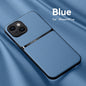 Litchi Pattern PU Leather Phone Case For Iphone15promax With Built-in Magnetic Suction 14 Promax Luxury Style 11 PU Leather 13 Promax Full Package Fall Protection Case