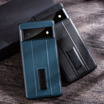 For Google Pixel 7Pro Phone Case For Google Pixel8 Pixel6Pro Pixel9 Metal Bracket Protective Case, Faux Leather For Pixel8A Pixel Fold New Model