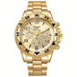 Golden Domineering Gentleman With A Touch Of Golden Business Style Electronic Quartz Watch