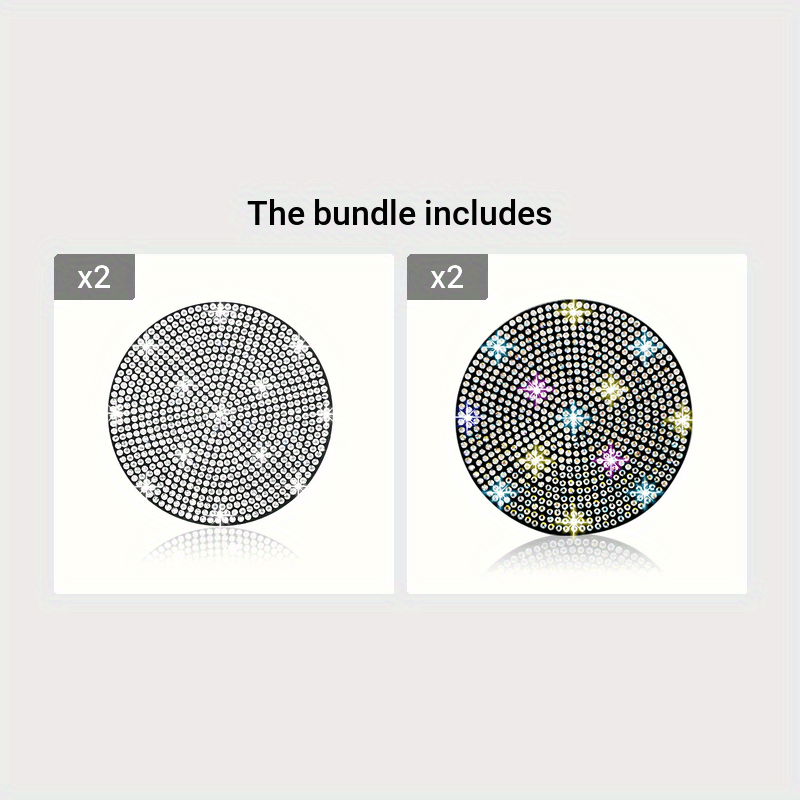 1pc Bling Car Cup Holder Coaster, 2.75 Inch Anti-Slip Shockproof, Full Rhinestone Design, Universal Fit Most Cars