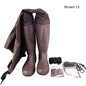 Waterproof Nylon PVC Coating Hip Wader - 1 Pair Brown Outdoor Pants for Farming/Fishing - Drying Hook and Waterproof Phone Case