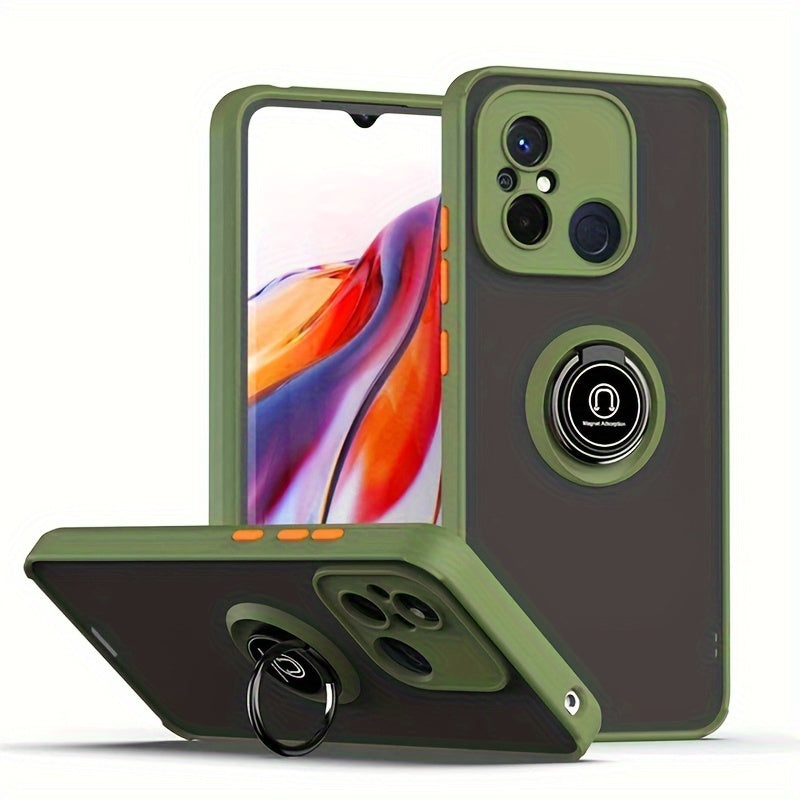 Shockproof Case For Xiaomi For Redmi 13C 12C 12 4G 12 5G Back Phone Case Cover With Car Holder