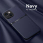 Litchi Pattern PU Leather Phone Case For Iphone15promax With Built-in Magnetic Suction 14 Promax Luxury Style 11 PU Leather 13 Promax Full Package Fall Protection Case