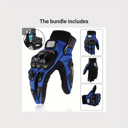 Suitable For Motorcycles, Road Bikes, Off-road Motorcycles, Spring, Summer, Autumn, And Winter Unisex Finger Touch Screen Gloves For Men And Women, Breathable Cycling Gloves, Motorcycle Gloves, Bicycle Gloves.