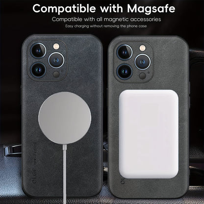 Yamba Artificial Leather Magnetic Phone Case Suitable For IPhone 15promax/15pro/15plus/15/14pro/13pro/13/12 Protective Case