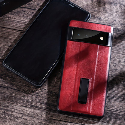 For Google Pixel 7Pro Phone Case For Google Pixel8 Pixel6Pro Pixel9 Metal Bracket Protective Case, Faux Leather For Pixel8A Pixel Fold New Model
