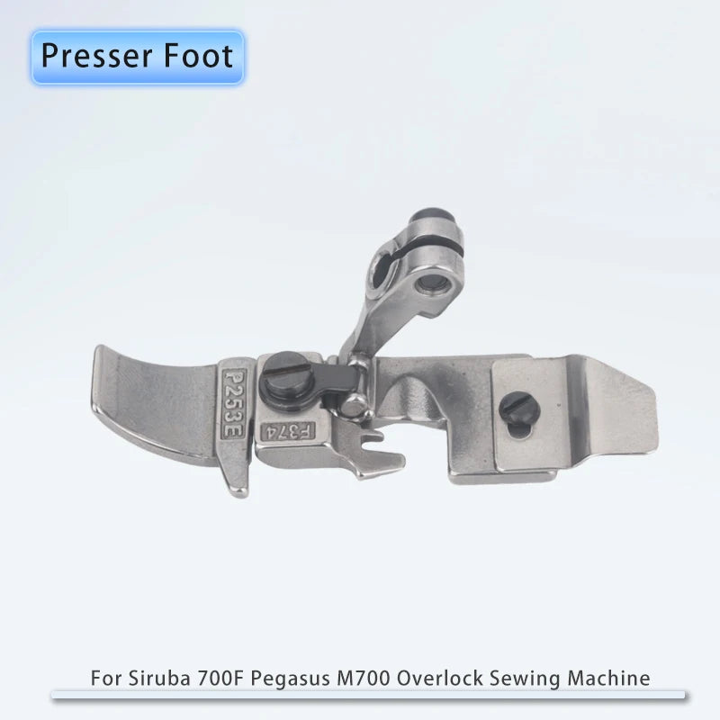 Presser Foot for Industrial Overlock Sewing Machine P253E/F374  201230C Siruba 700F Pegasus M700 Apparel Parts Accessories