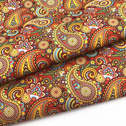Chinese Factory Wholesale Paisley Designer Fabric 90%polyester 10%cotton  TC Blended Poplin Woven Fabrics Sale by Yard