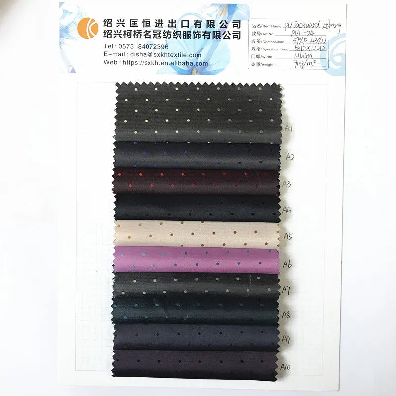 Factory Directly Sale Polyester Viscose Dot Jacquard Brocade Lining Fabric for Coat Jacket and Suit